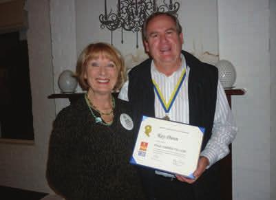 Jackie Dellavedova (PHF) for services as a non Rotarian, to RYPEN, Relay for Life organiza on, and con nued Health and Fitness in the Community.