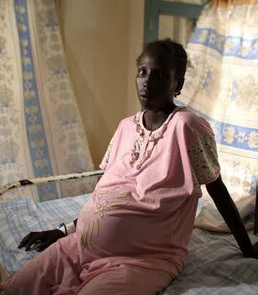 Mary Mary is about to give birth to her sixth child. Due to the insecurity in the town in which she lived, she moved an hour away making the health facility less accessible.