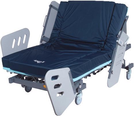 bed through the foot end, encouraging greater patient mobility. Maximum Support and Transfer Capacity: 1000 lbs.