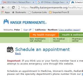 appointment to see his Primary Care Doctor, Dr. Pham.