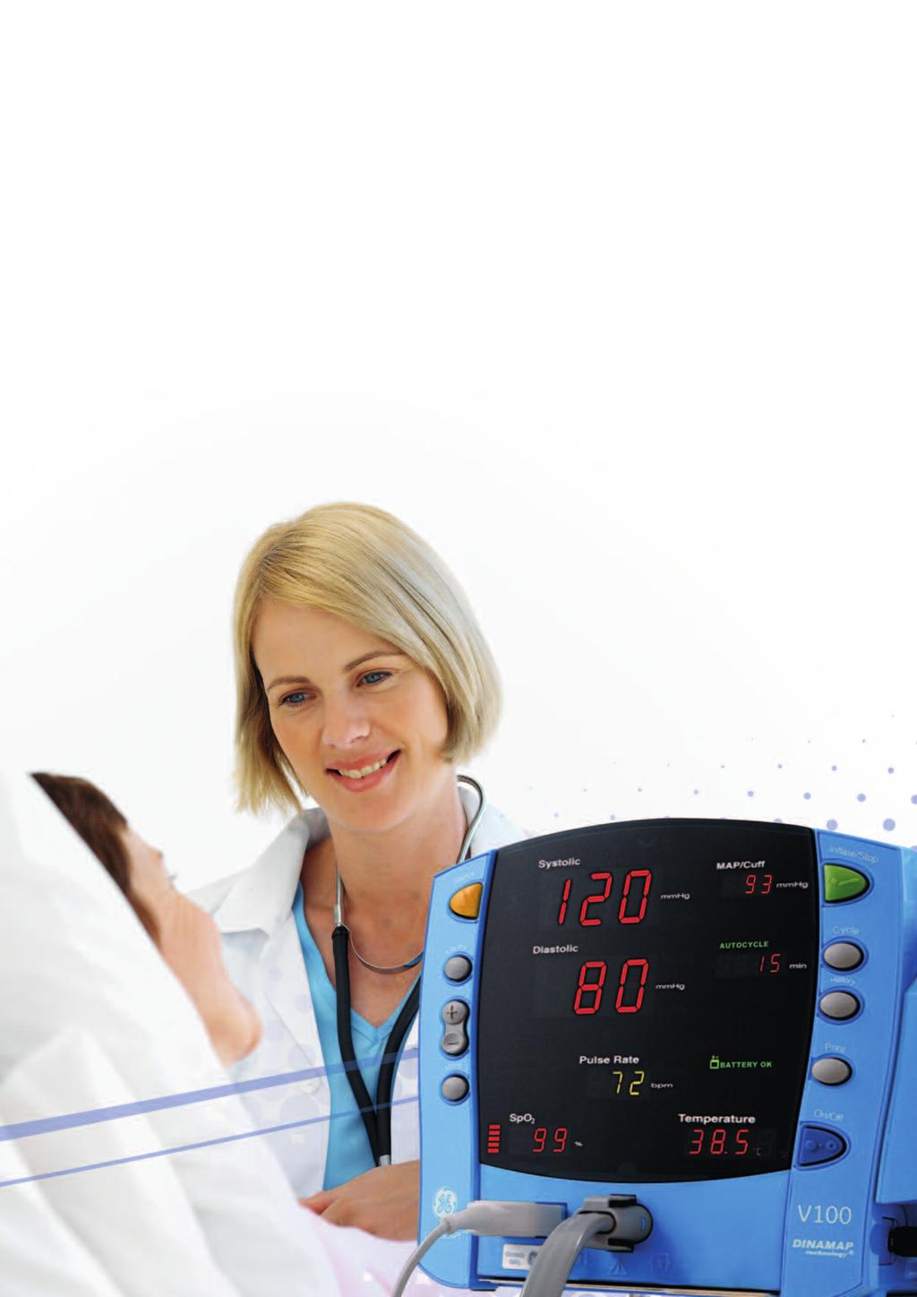 Continued innovation The GE DINAMAP* non-invasive blood pressure (NIBP) monitor is known globally by many clinicians, nurses and biomeds as a quality tool to automatically measure and monitor blood