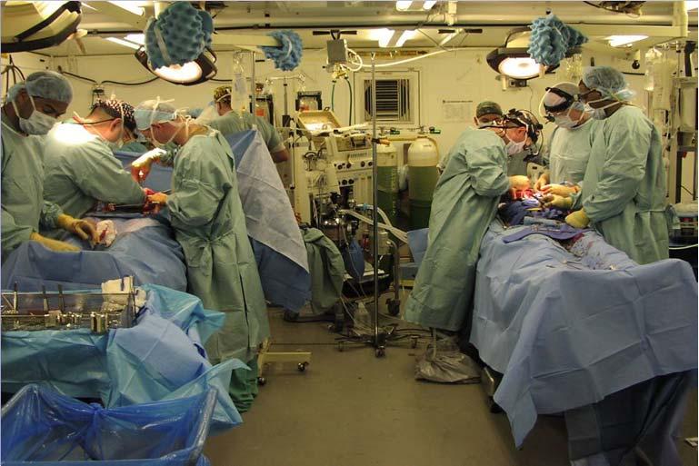 Early OIF Surgical Sites PROXIMITY SURVIVABILITY COMBAT TRAUMA SYSTEM REALITY