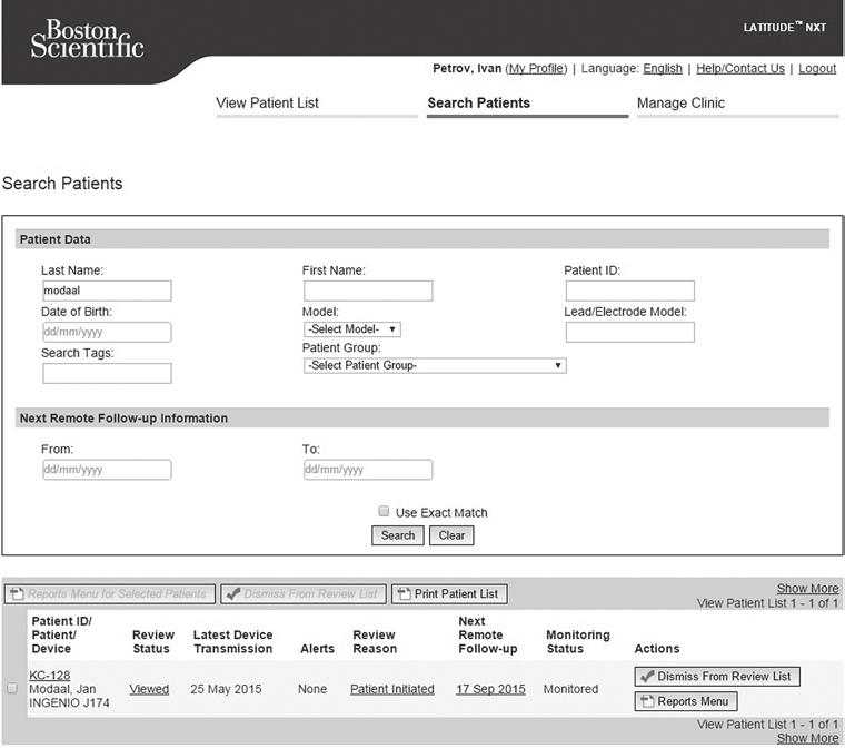 USING THE LATITUDE NXT PATIENT MANAGEMENT SYSTEM ENROLLING PATIENTS AND MANAGING EQUIPMENT 2-13 Figure 2 5.