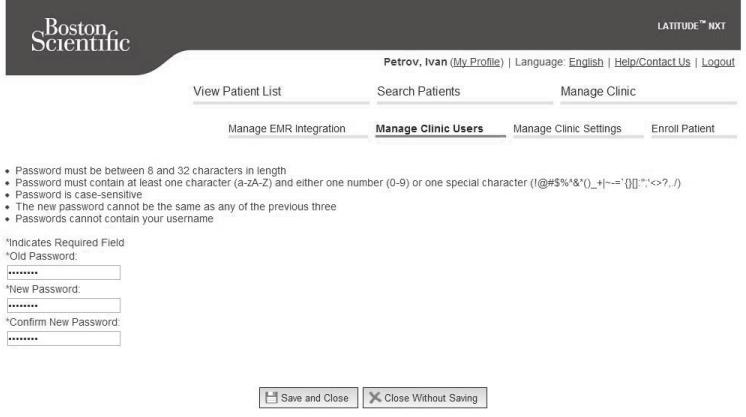 USING THE LATITUDE NXT PATIENT MANAGEMENT SYSTEM Temporary Passwords 2-19 Temporary Passwords When a Clinic Account Manager creates an account or resets the password for a clinic user, a temporary