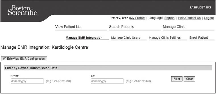 USING THE LATITUDE NXT PATIENT MANAGEMENT SYSTEM EMR SYSTEM INTEGRATION 2-21 The LATITUDE NXT System only exports EMR files when the Enable EMR Integration checkbox on the LATITUDE NXT website is
