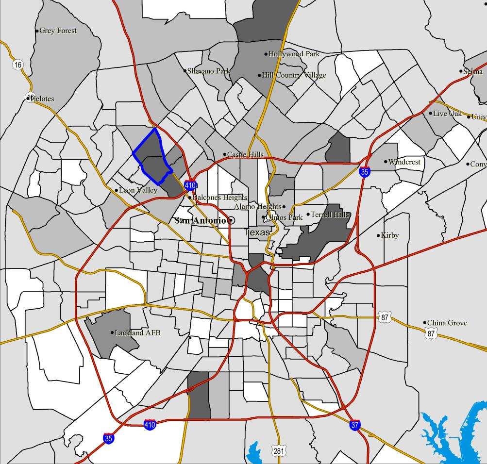 Density Maps The map below identifies health and medical services establishment density by census tracts 21 inside of San Antonio.