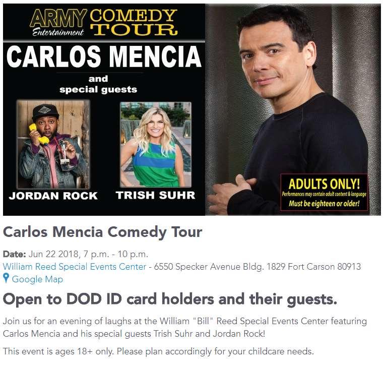 CARLOS MENCIA COMEDY TOUR Ticketing Options: We are offering free admission to the first 100 people that register here! Move quick - these seats won't last!