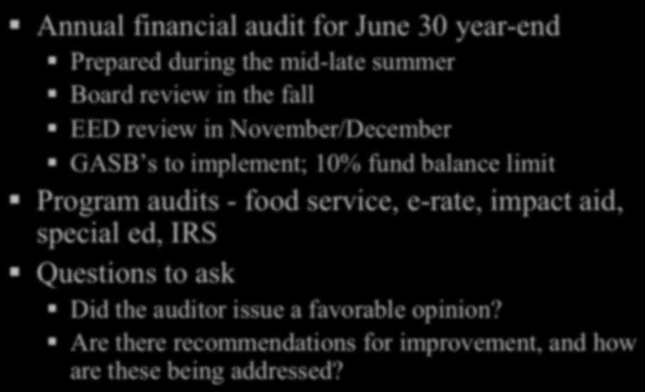 IRS Questions to ask Did the auditor issue a favorable opinion?