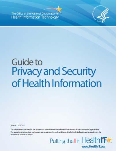 Guide to Privacy and Security Of Health Information Version 2.