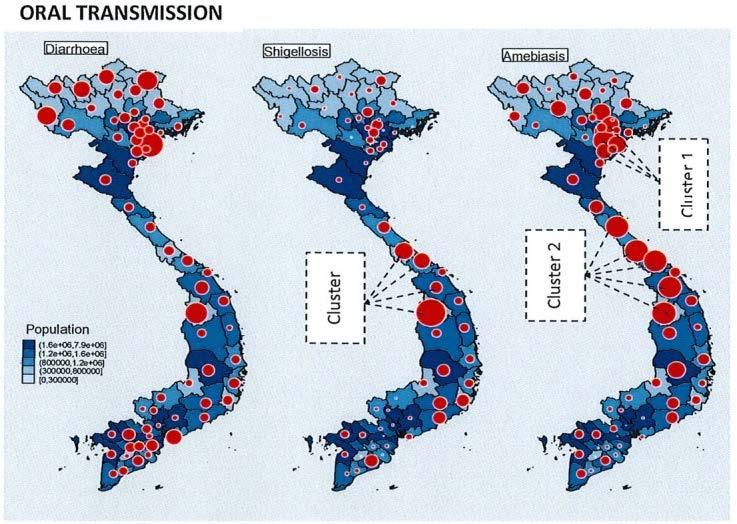 Diversity of infectious diseases in Vietnam Oral-borne transmission distribution Reference: Phung D. et al.