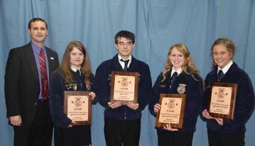 Each area is sponsored as a special project of the SD FFA Foundation. A. State Star Farmer Garth Dunlavy, Webster Sponsored by Farm Credit Services of America.