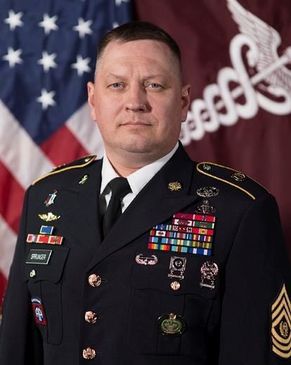 CSM Timothy J. Sprunger U.S. Army Medical Research and Materiel Command and Fort Detrick Command Sergeant Major Sprunger enlisted in the United States Army as a 91A (Medical Specialist, now 68W) and