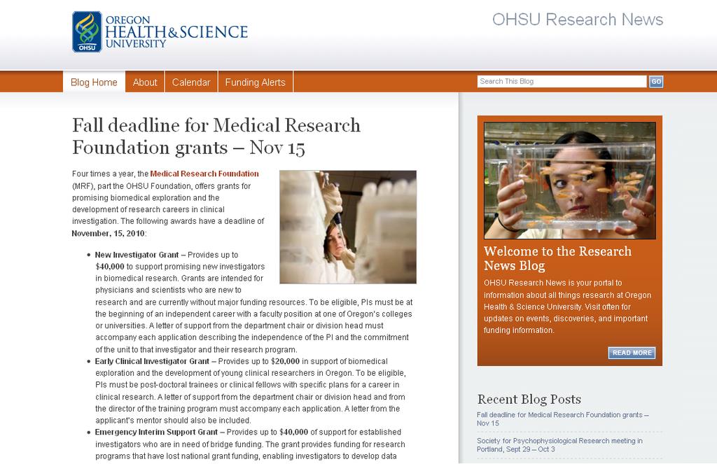 Where to find internal funding http://www.ohsu.