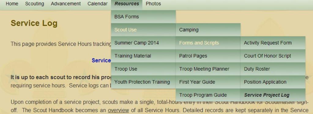 In Troop 2012, for PRE-approval, the scout must provide the Scoutmaster with a write-up: 1.