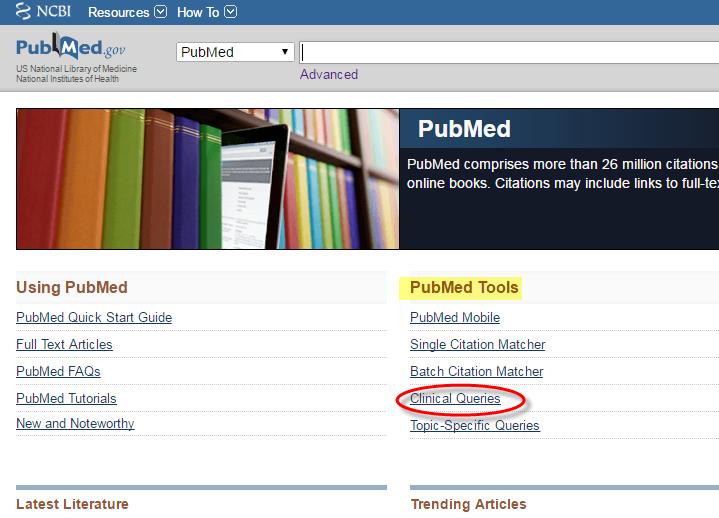 PubMed s Clinical Queries