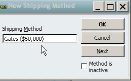 Then the grant name must be entered under Shipping Method," along with the amount needed for matching funds.