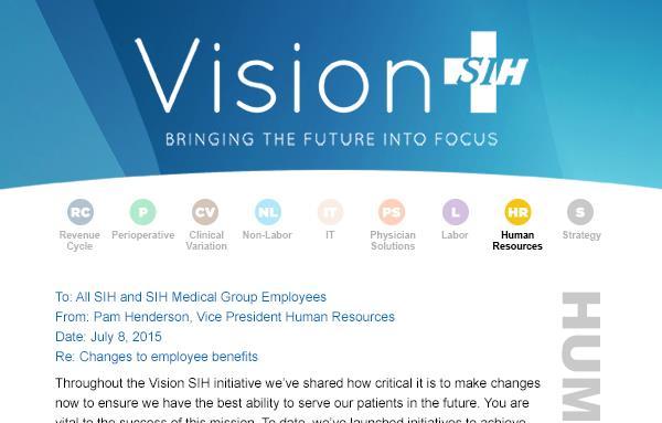 Vision SIH Communications Plan Communicating Work Through Teams There were nine Vision SIH