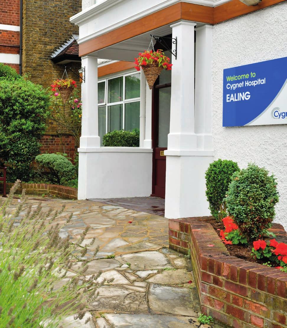 Cygnet Hospital Ealing, West London 22 Corfton Road, London, W5 2HT Adult Eating Disorder S 18+ Female 17 beds in 1 ward unrise ward at Cygnet Hospital Ealing provides a highly specialised eating