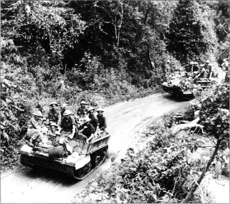 52 Essential Histories The Second World War ( British troops in carriers from the 33rd Corps advancing down the Imphal-Kohima road in June 1944.