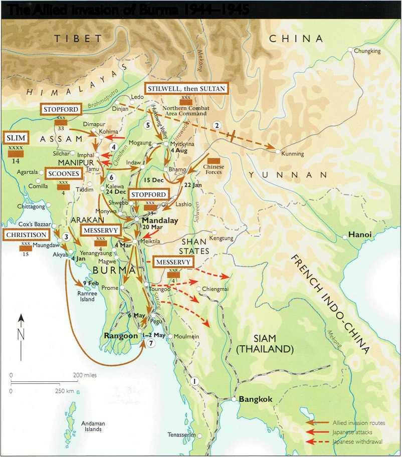 54 Essential Histories The Second World War (1) The Allied invasion of Burma 1944-1945 a route to China.