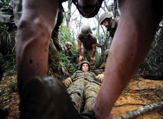 Department of Defense jungle training facility in existence. The Marines provide expert instruction that builds upon small-unit leadership, imparting a tactical mind-set and confidence.