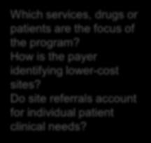 patient s clinical need? Provider Patient How is patient preference factored into the program?