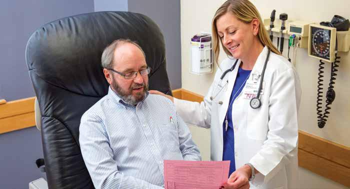 ONCOLOGY CARE AND THE SUPPORTIVE CARE CLINIC Wendy Coutu, NP reviews Advanced Directives with James Benton of Gardner.