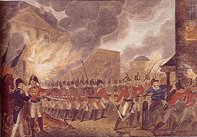 Washington Burned I. In August 1814, British Forces Sailed into Chesapeake Bay and captured the US capital Washington D.C. II.