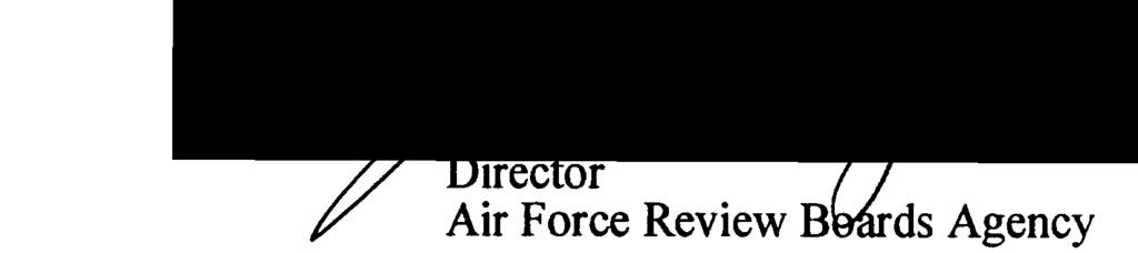 DEPARTMENT OF THE AIR FORCE WASHINGTON, DC Office of the Assistant Secretary JUN 1 2 1998 AFBCMR