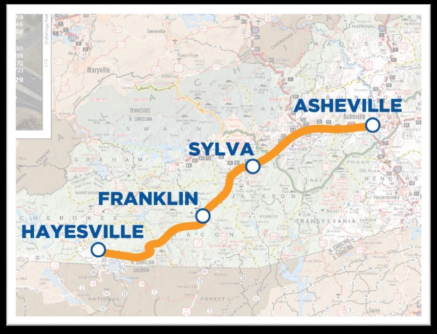 Coordination Clay County Ridge Runner 5-day-a-week service from Hayesville to Asheville Start-up partners: Clay, Macon and Swain counties
