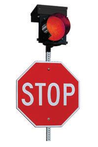 overhead beacons with stop sign beacons