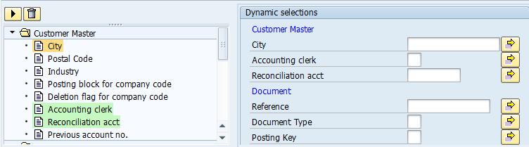 display the additional available fields Double-click on field on the left to add it to
