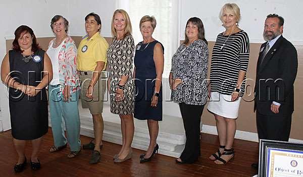 Rotarian leadership present at the meeting in Cross City on Wednesday afternoon (Aug.