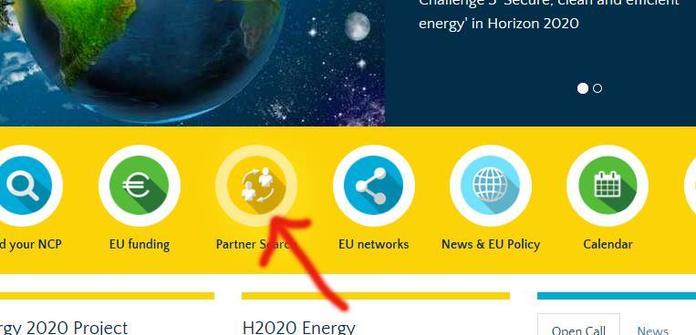 A dedicated Partner Search (PS) tool for H2020 Energy topics Go to http://www.c-energy2020.
