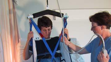 attached and the sling is comfortably positioned Safety Points Problem attaching sling?