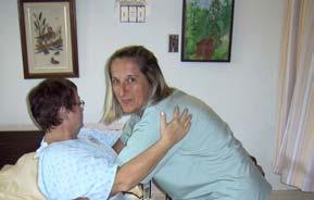 May result in the caregiver lifting the resident into a standing