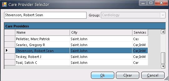 8. Type Stevenson and select the correct physician OR Select Cardiology from the Group and select Dr Stevenson 9.