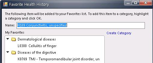 4. Anything that contains that will display. Select the appropriate diagnosis 5. You may now select the Add or Add details button to continue 6. Click Close to exit from the Health History 7.