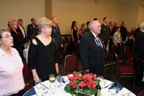 Everyone attending the RCAF 419 Squadron tribute dinner in Kamloops on November 10 turned respectfully along a plot line to Busan, Korea, where 378 Canadians