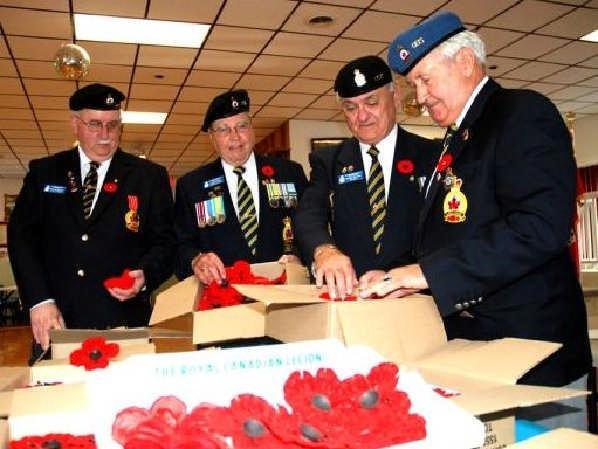 Canadian Legion, Ossie Gillis, former paratrooper and Korean War Veteran and Fred Wall.