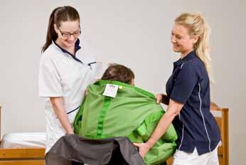 Applying a Sling on a Sitting Patient For a patient in a sitting position, the HandySheet