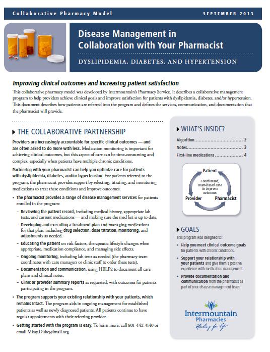 Best Practices for Clinic Process: Collaboration with Pharmacy Collaborative Pharmacy Management