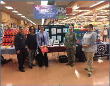 In addition, Health Promotion's Coordinator Michael Papio coordinated an event on 13 Apr at the base Commissary, where representatives from Wright-Patterson's Family Advocacy Program, School Liaison,