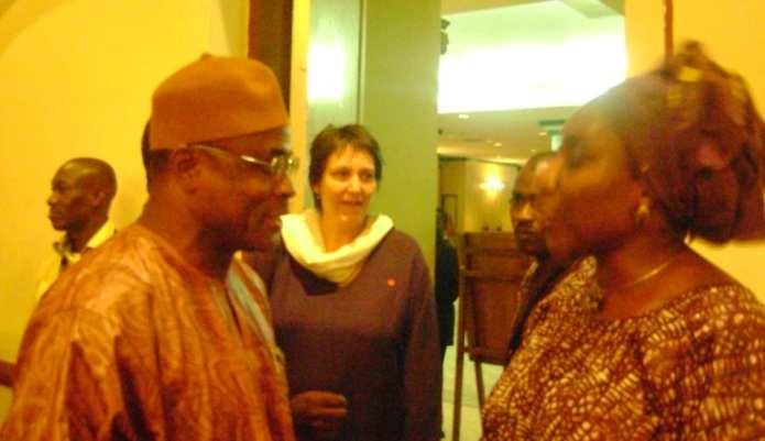 Iyabo Obasanjo-Bello (Iyani wura foundation) at the Sheraton Hotel, Abuja. The President, Dr.