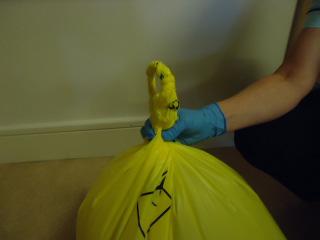 not overfill bags or bins close securely with cable tie when 2/3 full.
