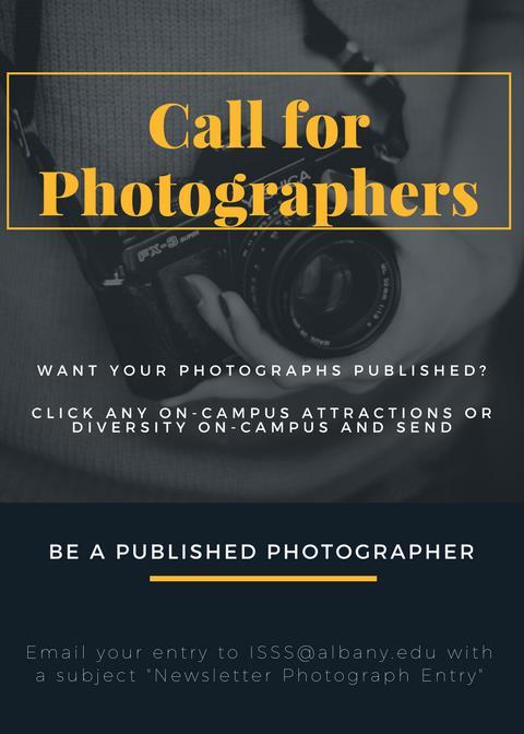 Call for Photographers! Click, send and get it published in ISSS Newsletter Do you want your photographs published in the header block in the ISSS newsletter?