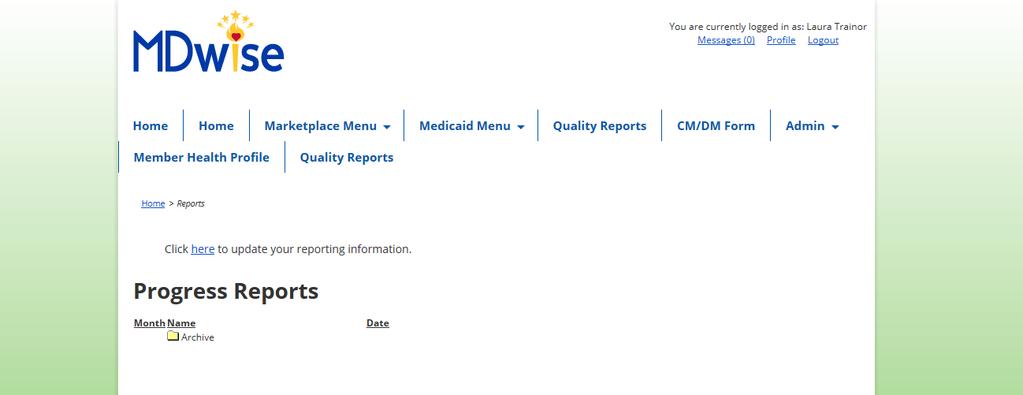 Reporting Online Quality Reports Quality reports, members in need of