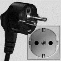also compatible with plug types C and F Used almost everywhere in Europe and Russia,
