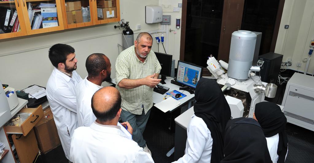 LAB ACTIVITIES Qatar University has various state of the art labs with a variety of specialized equipment which the students use to do their research