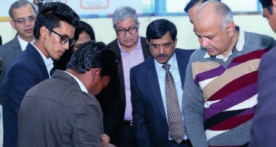 Hon ble Deputy Chief Minister of Delhi, Manish Sisodia, Ajay Kashyap - IPS, Director General, Delhi Prisons, Ajay Verma, Chairman- IBJ India, and Management of GJSCI Gem & Jewelry Skill Council of